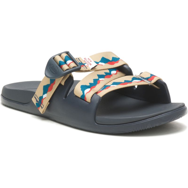 Sandalias de Diapositivas Chaco X New Belgium Chillos Mujer Azules Marrones | 63HUXDVIE